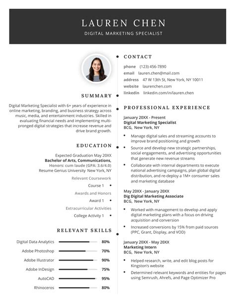 Resume Genius Free Resume Templates
