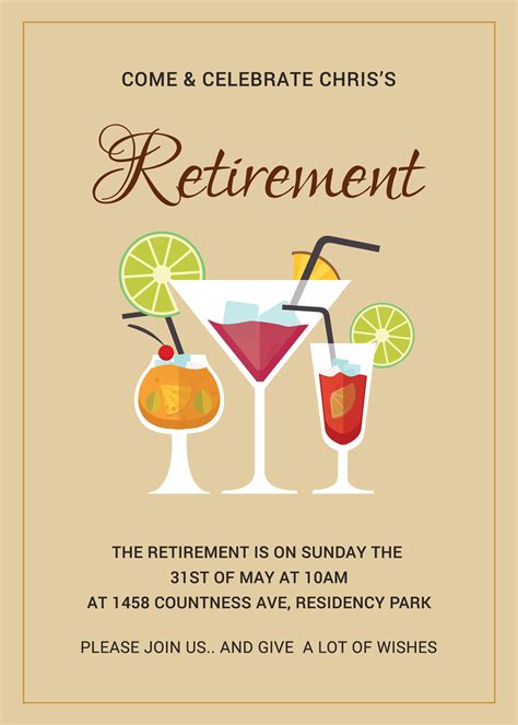 Retirement Party Invitations Templates