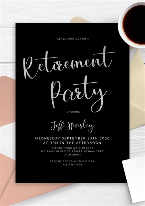 Retirement Party Invite Template
