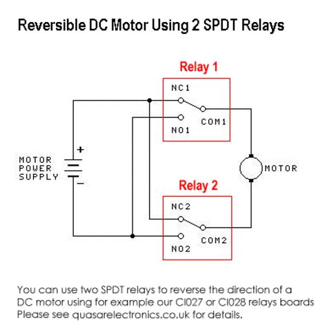 Reversing Relay Schematic Wiring Diagram