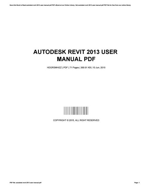 Revit 2013 User Manual Gratis
