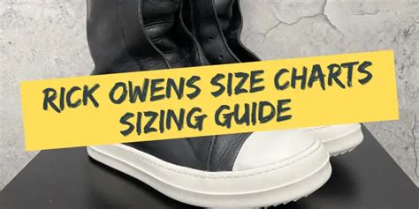 Rick Owens Size Chart