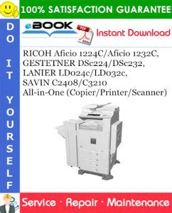 Ricoh Aficio 1224c Aficio 1232c Service Repair Manual Parts Catalog