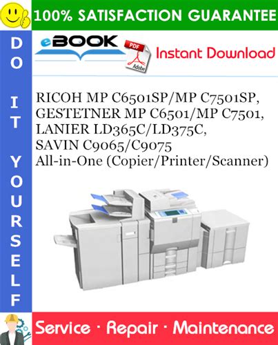 Ricoh Aficio Mp C6501sp Aficio Mp C7501sp Service Repair Manual Parts Catalog