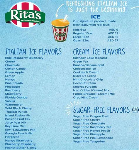 Ritas Ice: Menu, Prices, and More in 2023