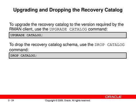 Rman-06172 Not Connected To Recovery Catalog Database