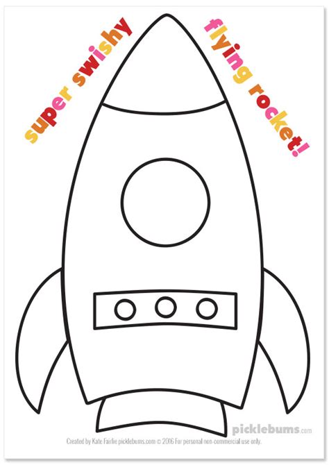 Rocket Printable Template