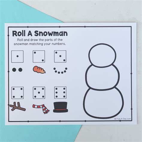 Roll A Snowman Game Free Printable