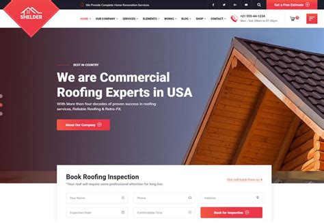 Roofing Company Website Template