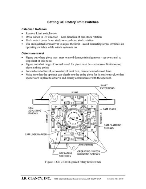 Rotary Switch Wiring Diagram Ge Cr115e