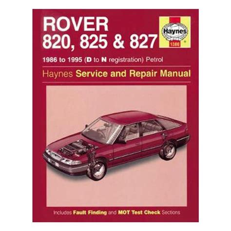 Rover 800 Series 820 825 827 Service Repair Workshop Manual 1986 1995