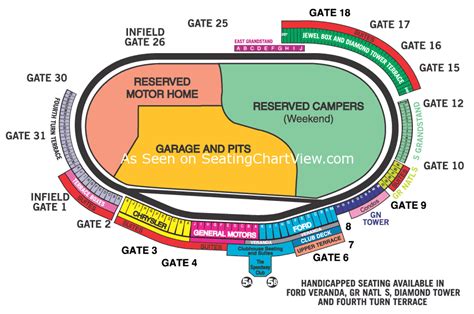 Row Number Charlotte Motor Speedway Seating Chart