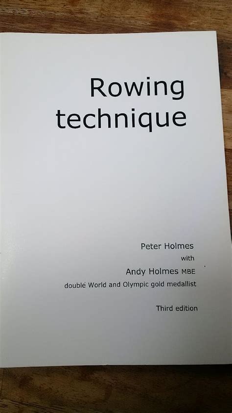 Rowing Technique A Manual For Rowers And Coaches