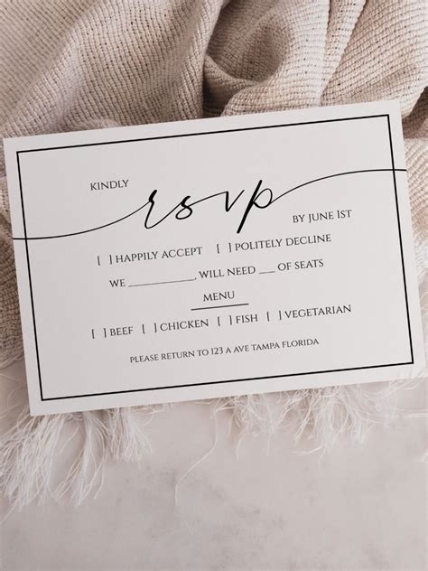 Rsvp Card Template