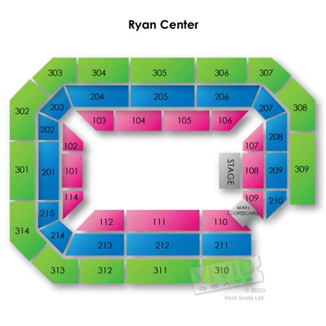 Ryan Center Seating Chart