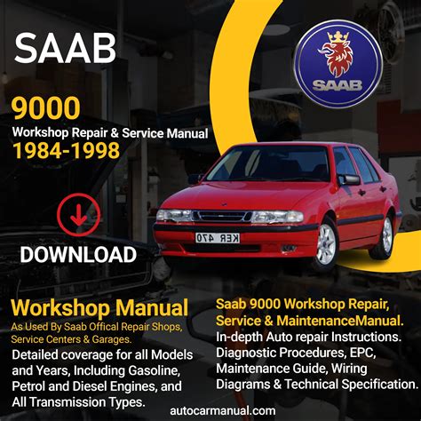 Saab 9000 Models 1984 1998 Workshop Repair Service Manual