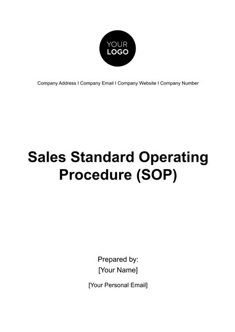 Sales Sop Template