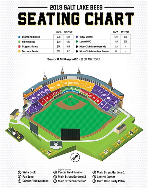 Salt Lake Bees Seating Chart