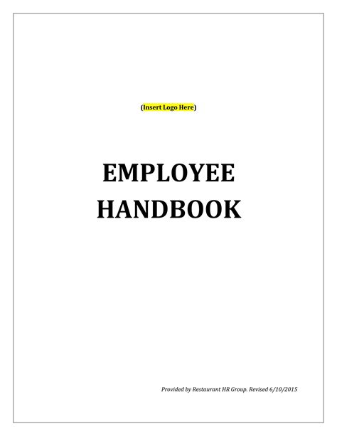 Sample Employee Handbook Template