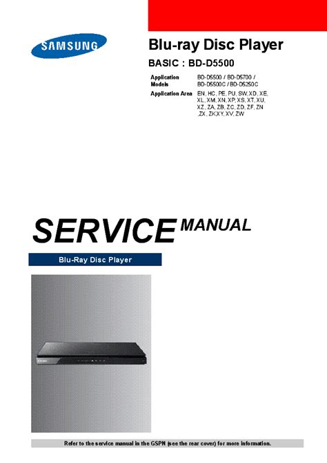 Samsung Bd D5500 Service Manual And Repair Guide