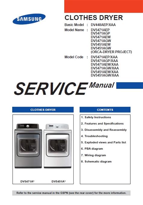 Samsung Dv511aew Service Manual Repair Guide