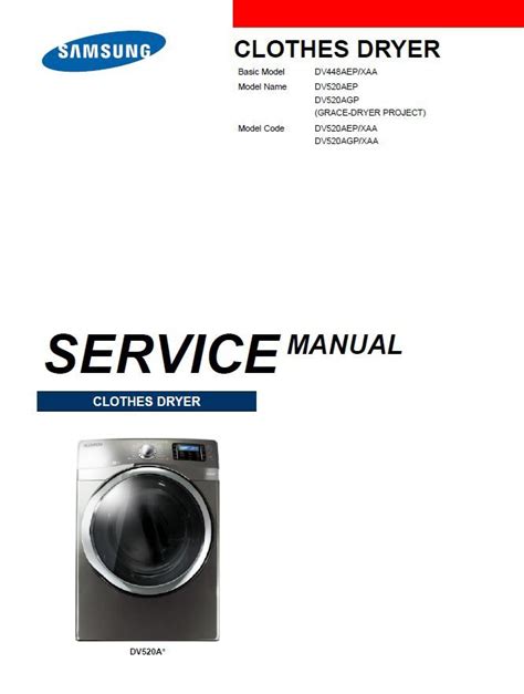 Samsung Dv520aep Service Manual And Repair Guide