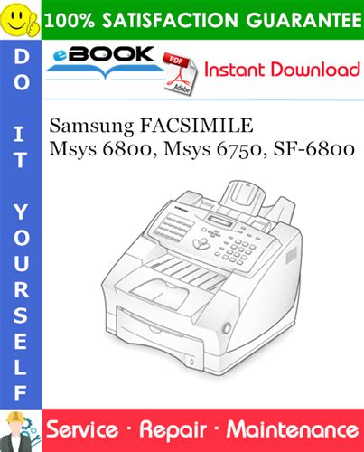 Samsung Facsimile Msys 6800 Msys 6750 Sf 6800 Service Repair Manual