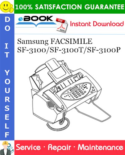 Samsung Facsimile Sf 3100 Sf 3100t Sf 3100p Service Repair Manual