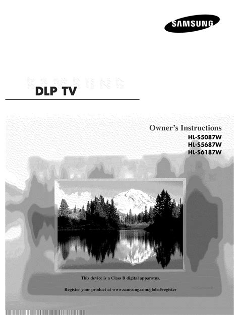 Samsung Hl S5686w Tv Service Manual Download