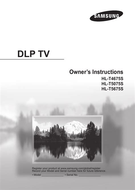 Samsung Hlt5675sx Xaa Hl T5675s Tv Service Manual Download