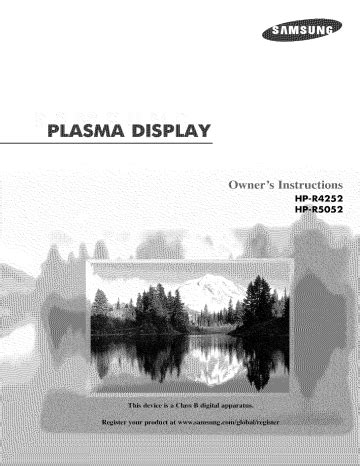 Samsung Hp R5052c Plasma Tv Service Manual Download