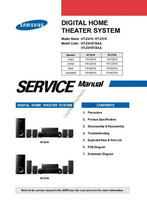 Samsung Ht Z510 Ht Z510t Service Manual Download