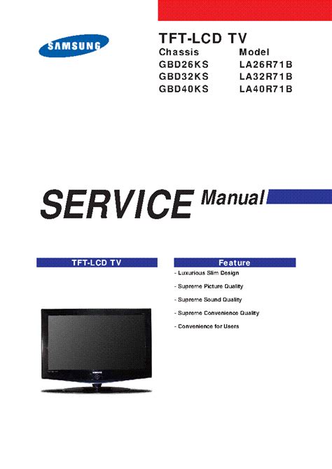 Samsung La26r71b Service Manual Repair Guide