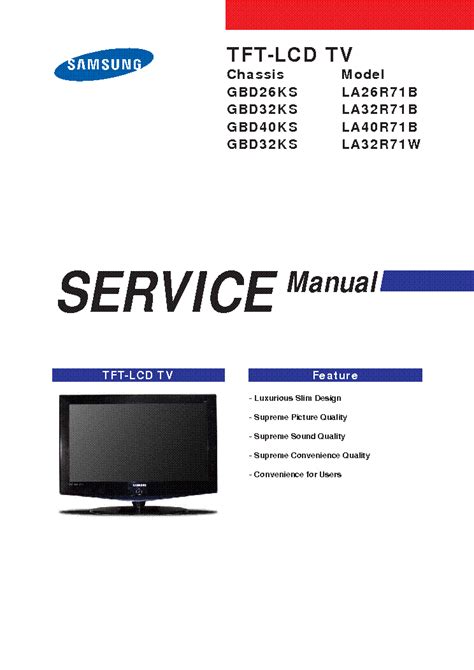 Samsung La32r71b Service Manual Repair Guide