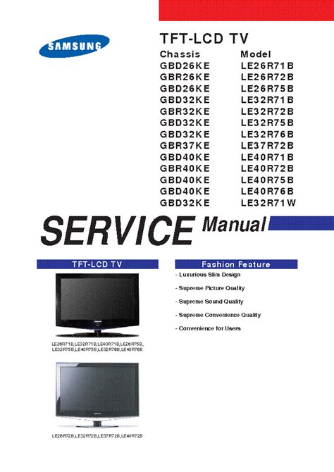 Samsung Le32r72b Le26r72b Le37r72b Le40r72b Service Manual