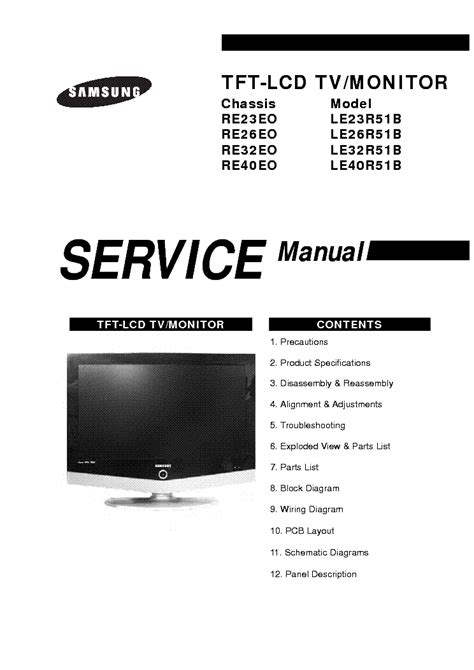 Samsung Le32r81b Tv Service Manual Download