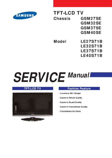 Samsung Le32s71b Tv Service Manual Download