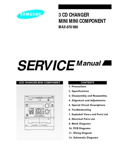 Samsung Max 870 880 Mini Component System Service Manual