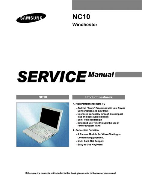 Samsung Nc10 Service Manual Repair Guide