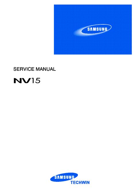 Samsung Nv15 Service Manual Repair Guide