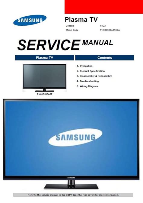 Samsung Pn50c675 Pn50c675g6f Service Manual And Repair Guide