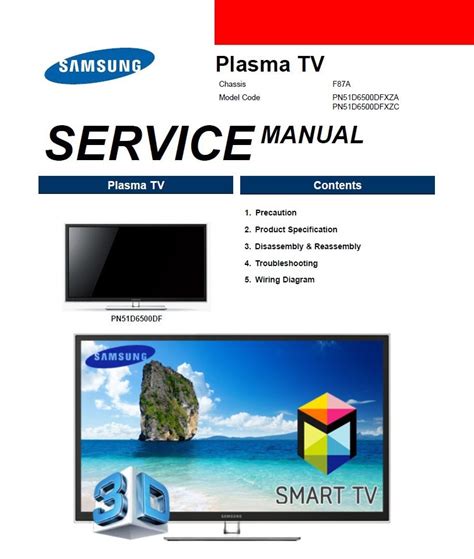 Samsung Pn51d6500 Pn51d6500df Service Manual And Repair Guide