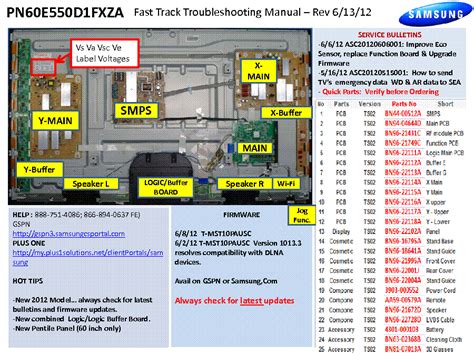 Samsung Pn60e550 Pn60e550d1f Pn60e550d1fxza Service Manual And Repair Guide