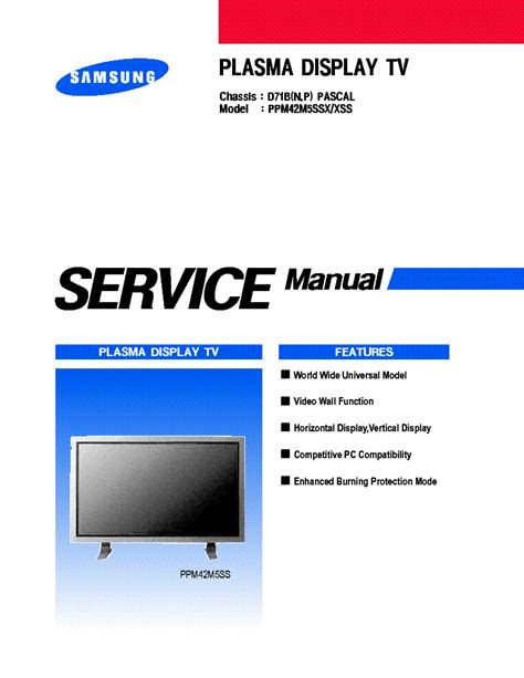 Samsung Ppm42m6hs Plasma Service Manual