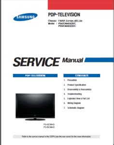 Samsung Ps 50c96hd Ps 42c96hd Plasma Tv Service Manual