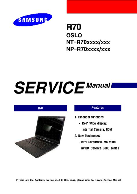 Samsung R70 Service Manual Repair Guide