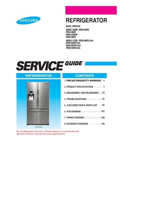 Samsung Rf267abbp Service Manual And Repair Guide