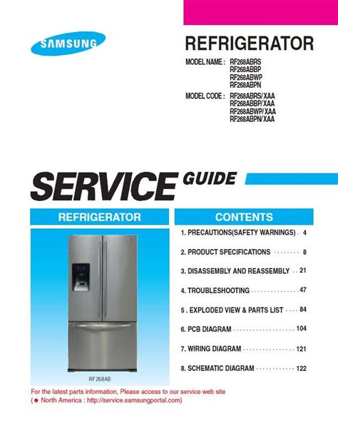 Samsung Rf268abwp Service Manual Repair Guide