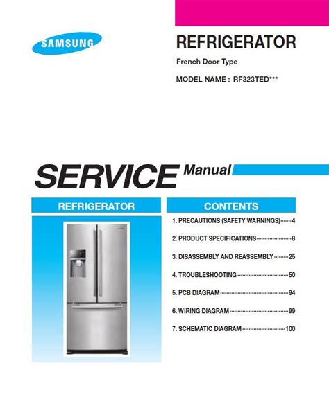 Samsung Rf323tedbww Service Manual And Repair Guide