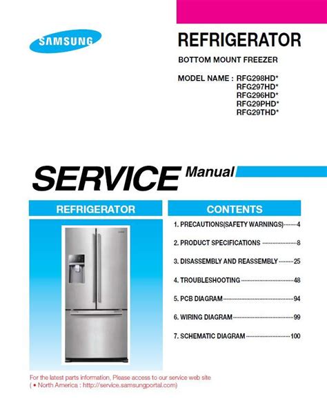 Samsung Rfg29phdrs Service Manual Repair Guide